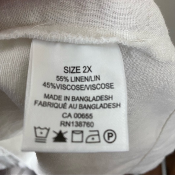 PENNINGTONS White Collared Vest Sleeveless Jacket Size 2X - Picture 9 of 10